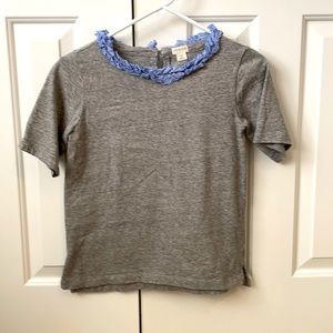 Crewcuts Ruffle Neck Tee